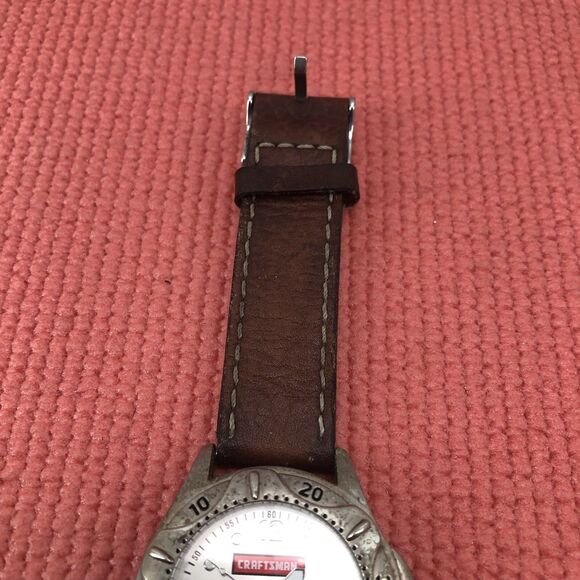 Vintage CRAFTSMAN Watch by Relic Great Needs Battery Leather Strap - Picture 3 of 8
